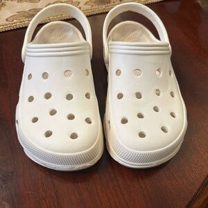 Kids White Clogs